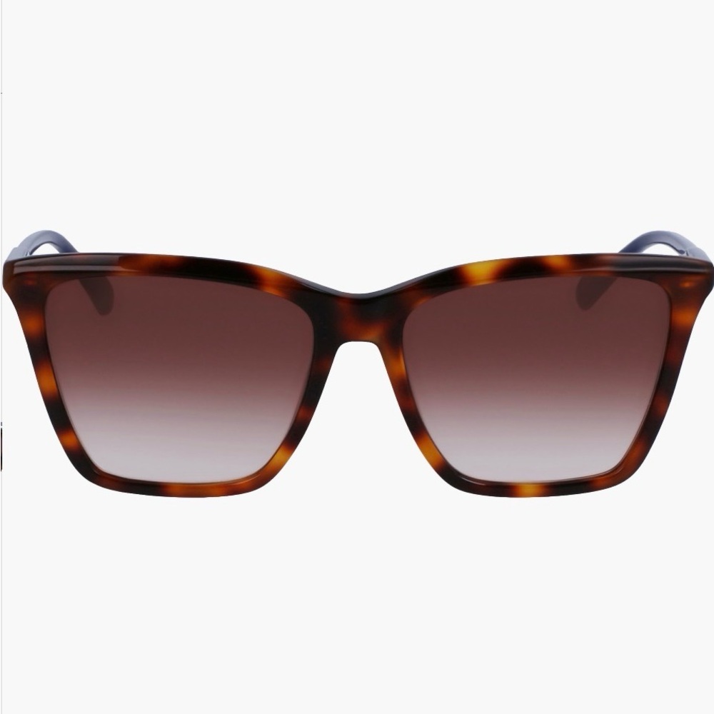 Longchamp Havana Tortoise Sunglasses with case and cleaning cloth.  NWT